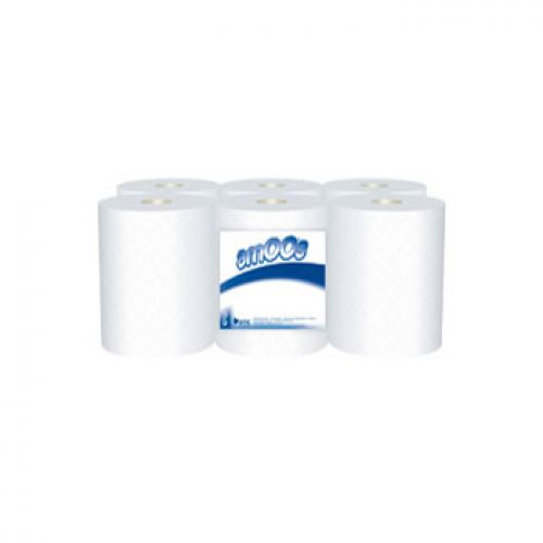 Rolo Toalhas Mão 175mx20cm 2Fls Amoos Picotado Pack 6un , Amoos , 6531036 , 5601856218370